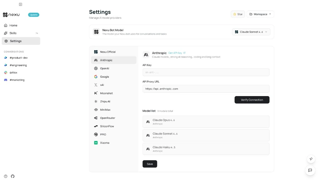 BYOK model configuration